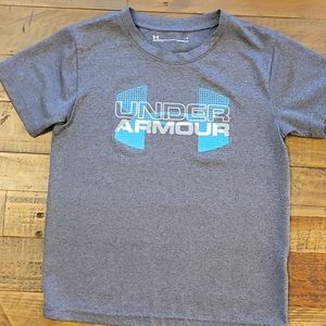Boys Gray Under Armour Tee
